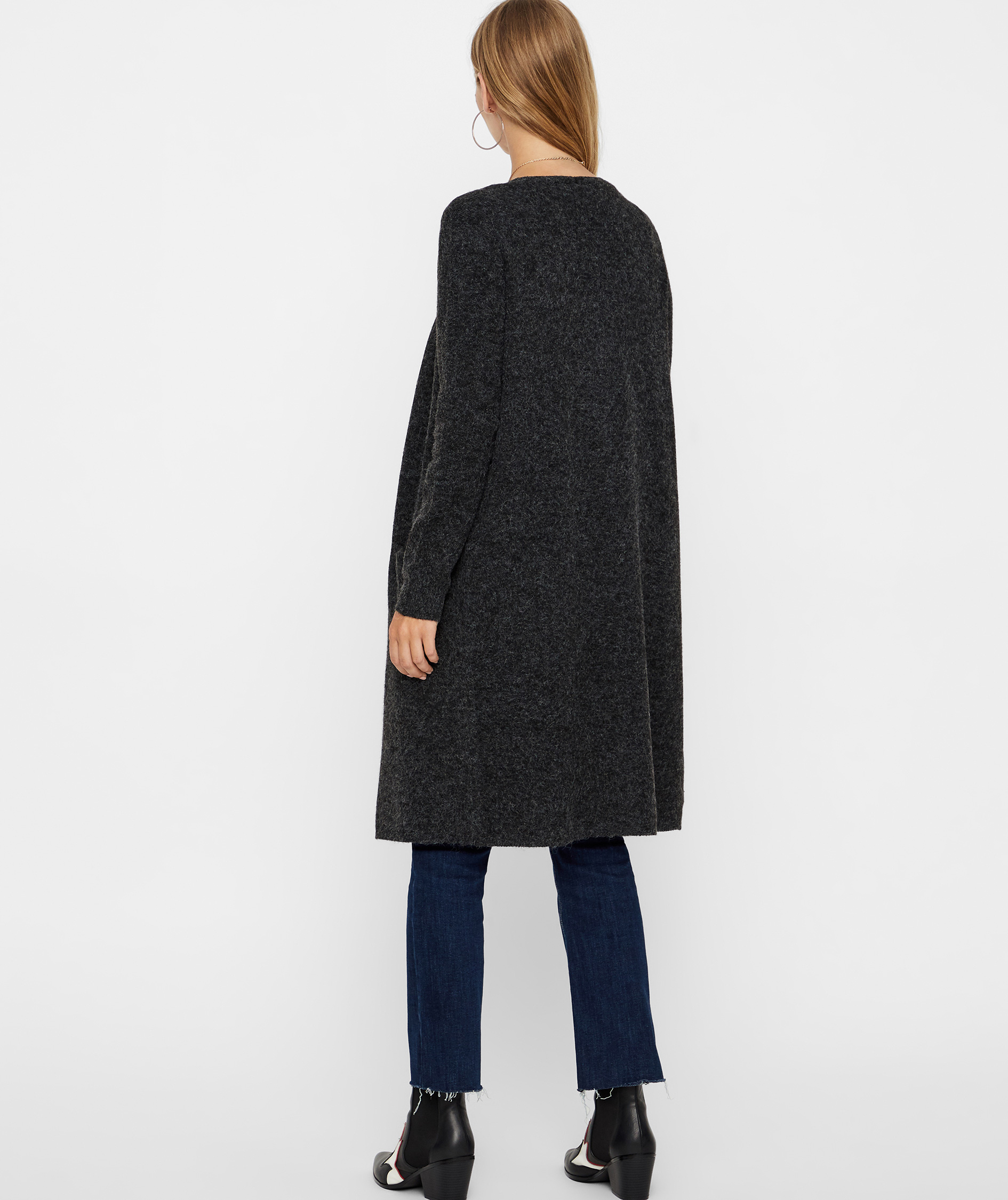 Vero Moda VMDOFFY women's long knitted cardigan, Black, large image number 2