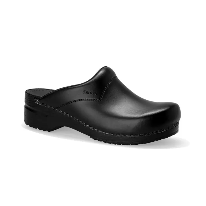 Sanita San Flex clogs without heel cover OB, Black, large image number 0