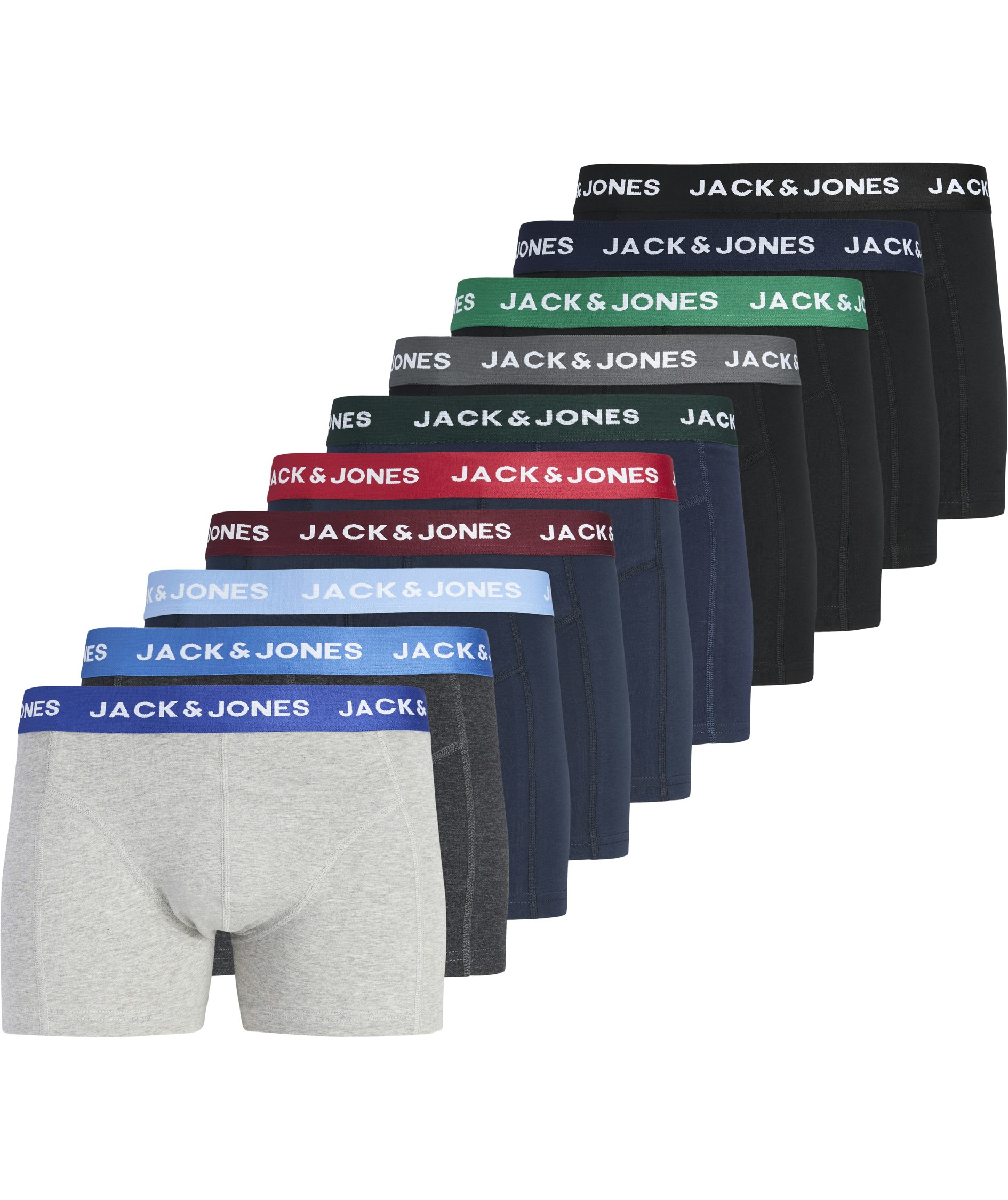Jack & Jones JACSOLID 10-pack boxershorts, Black/Navy Blazer, Black/Navy Blazer, swatch
