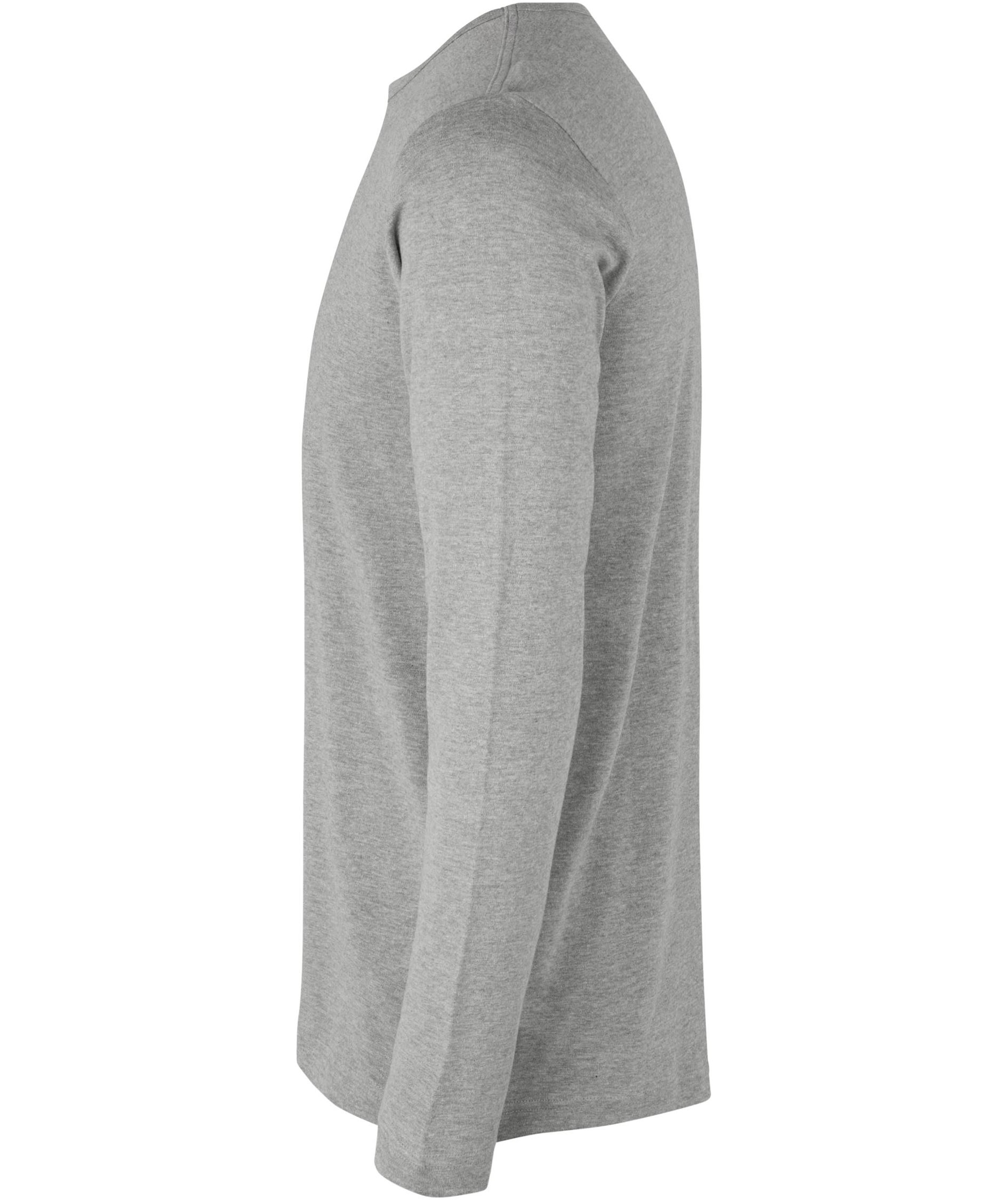 ID Interlock langermet T-skjorte, Gr&aring;&nbsp;Melange, large image number 4