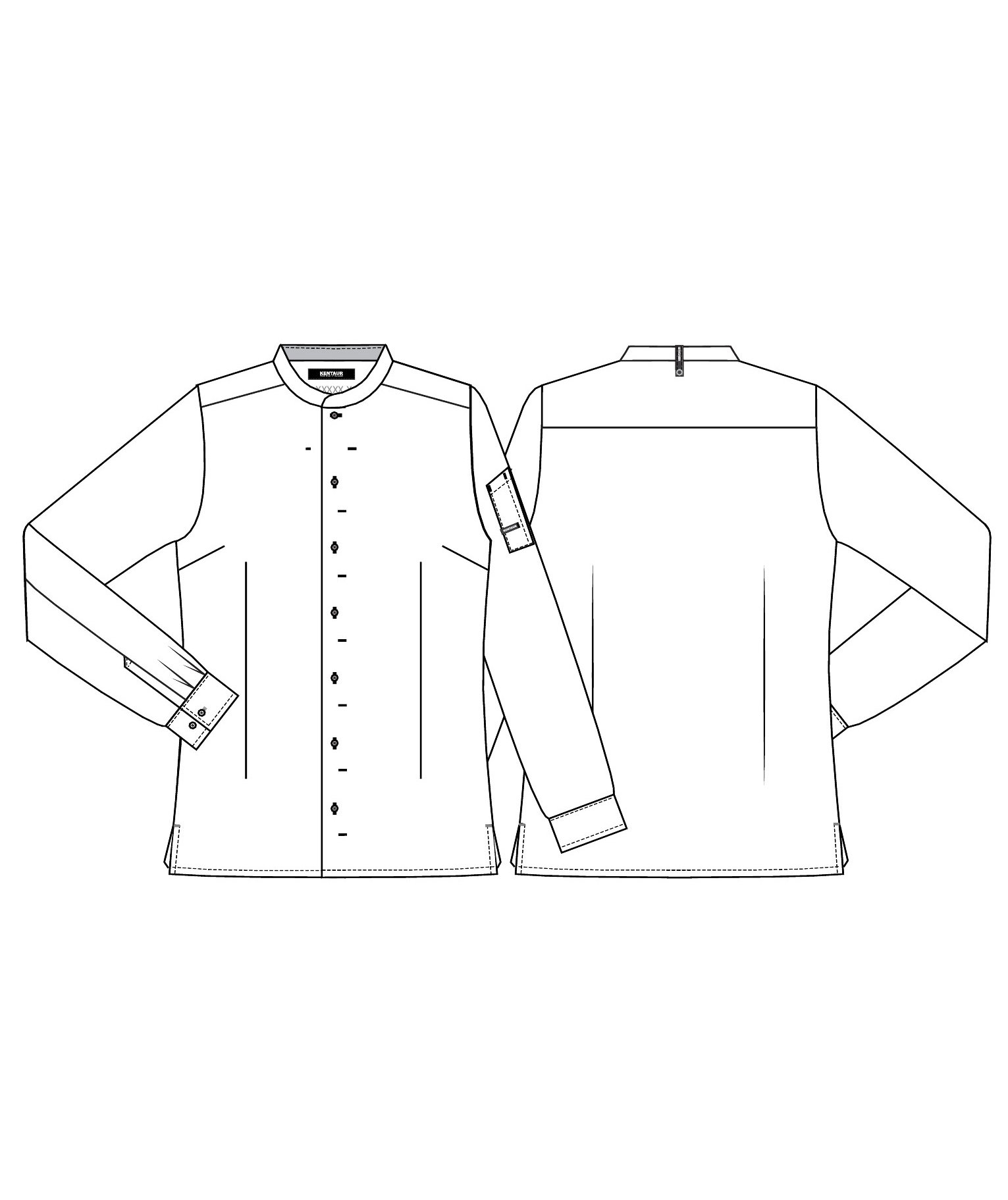 Kentaur Damen Koch/Servicebluse, Schwarz, large image number 2