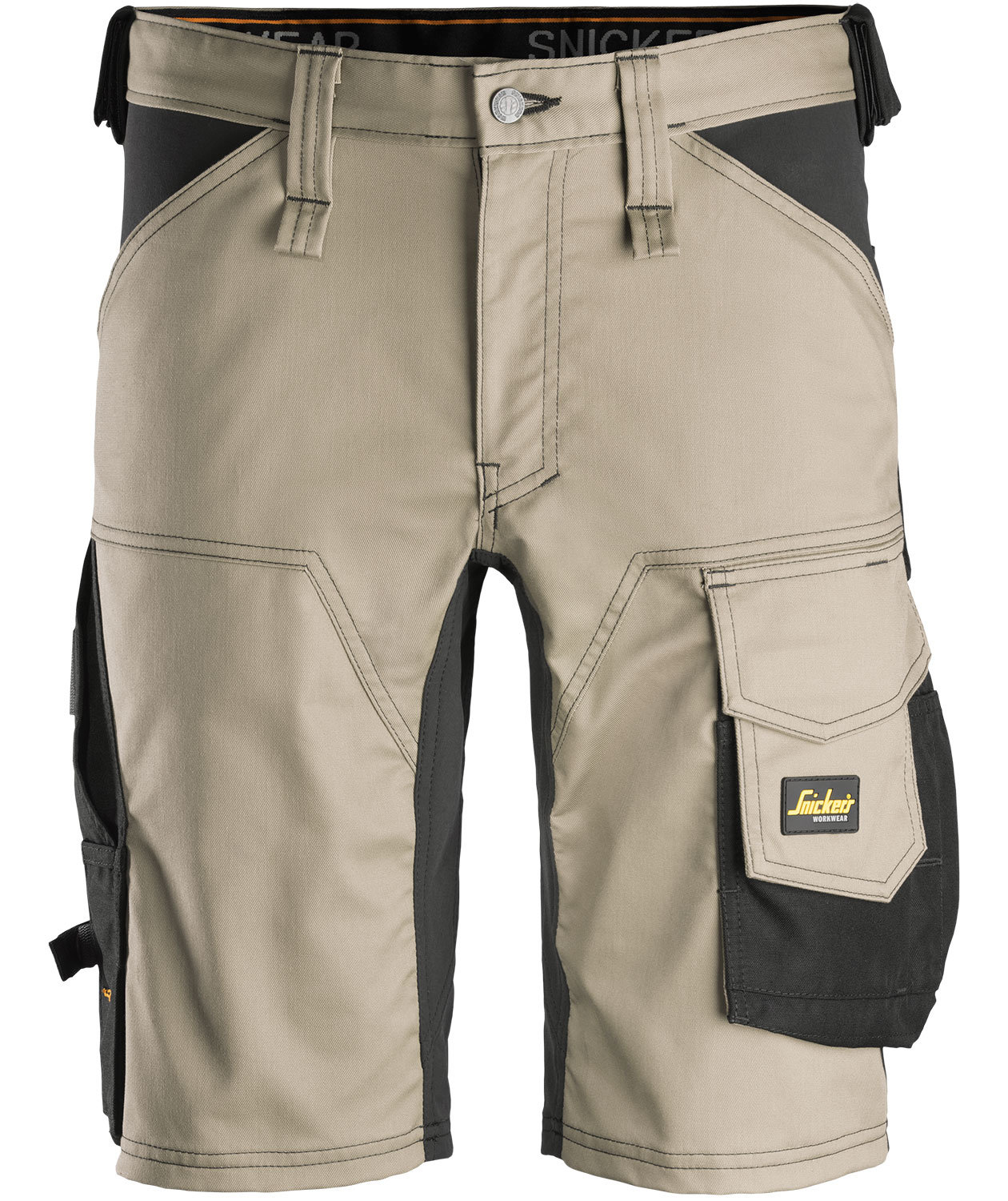 Snickers AllroundWork work shorts 6143, Khaki/Black, Khaki/Black, swatch