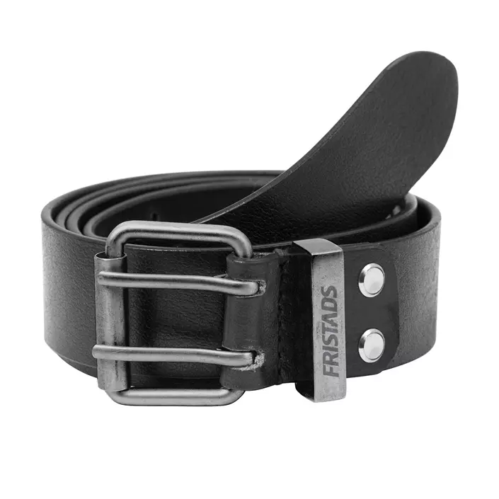 Fristads leather belt 9126, Black, Black, large image number 1