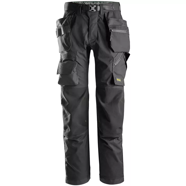 Snickers FlexiWork floorlayer trousers+ 6923, Black, large image number 0