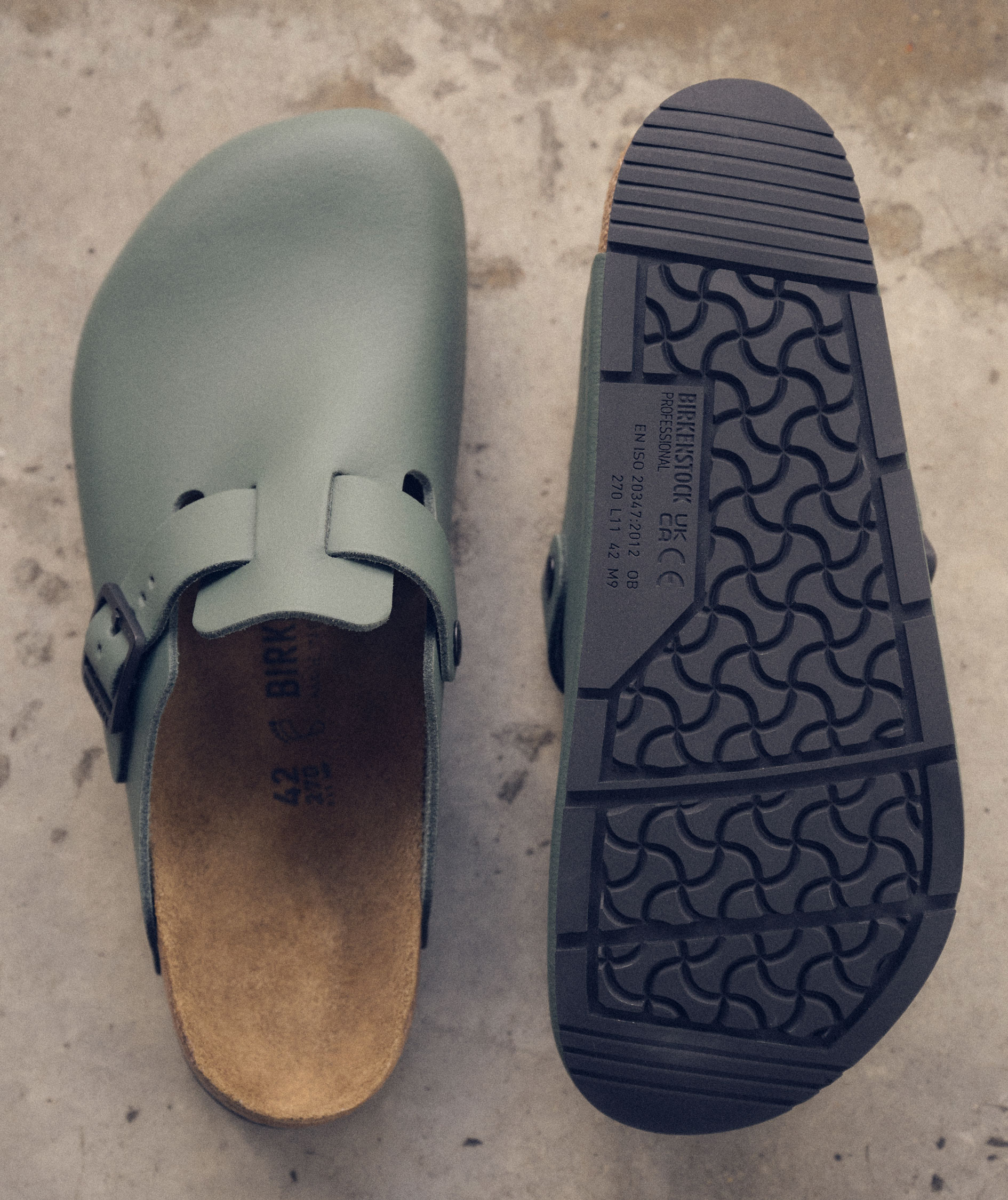 Birkenstock Boston PRO LE Narrow fit sandals, Thyme Green, large image number 4