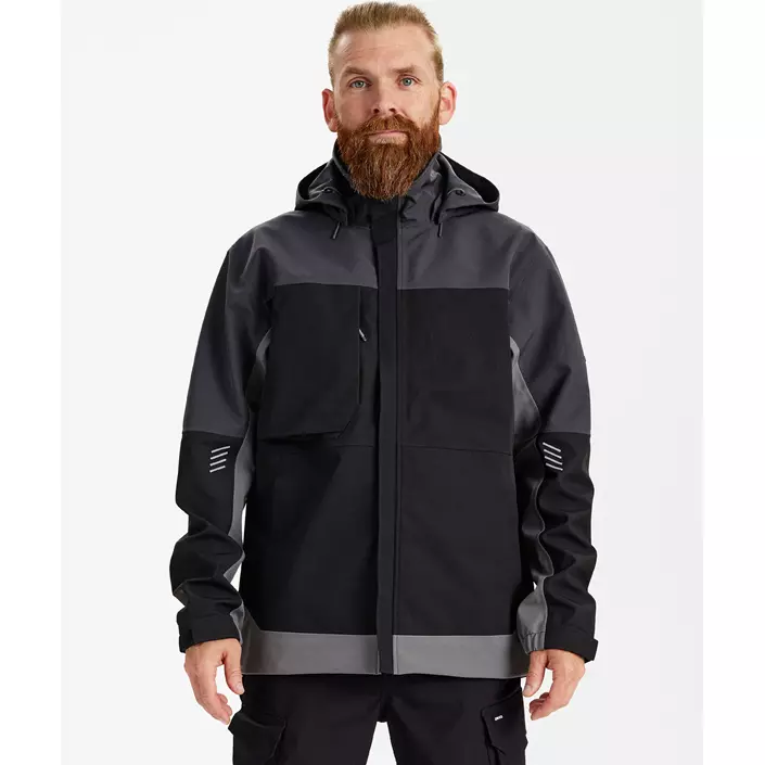 Engel Entire skaljakke, Black/Anthracite Grey, large image number 1