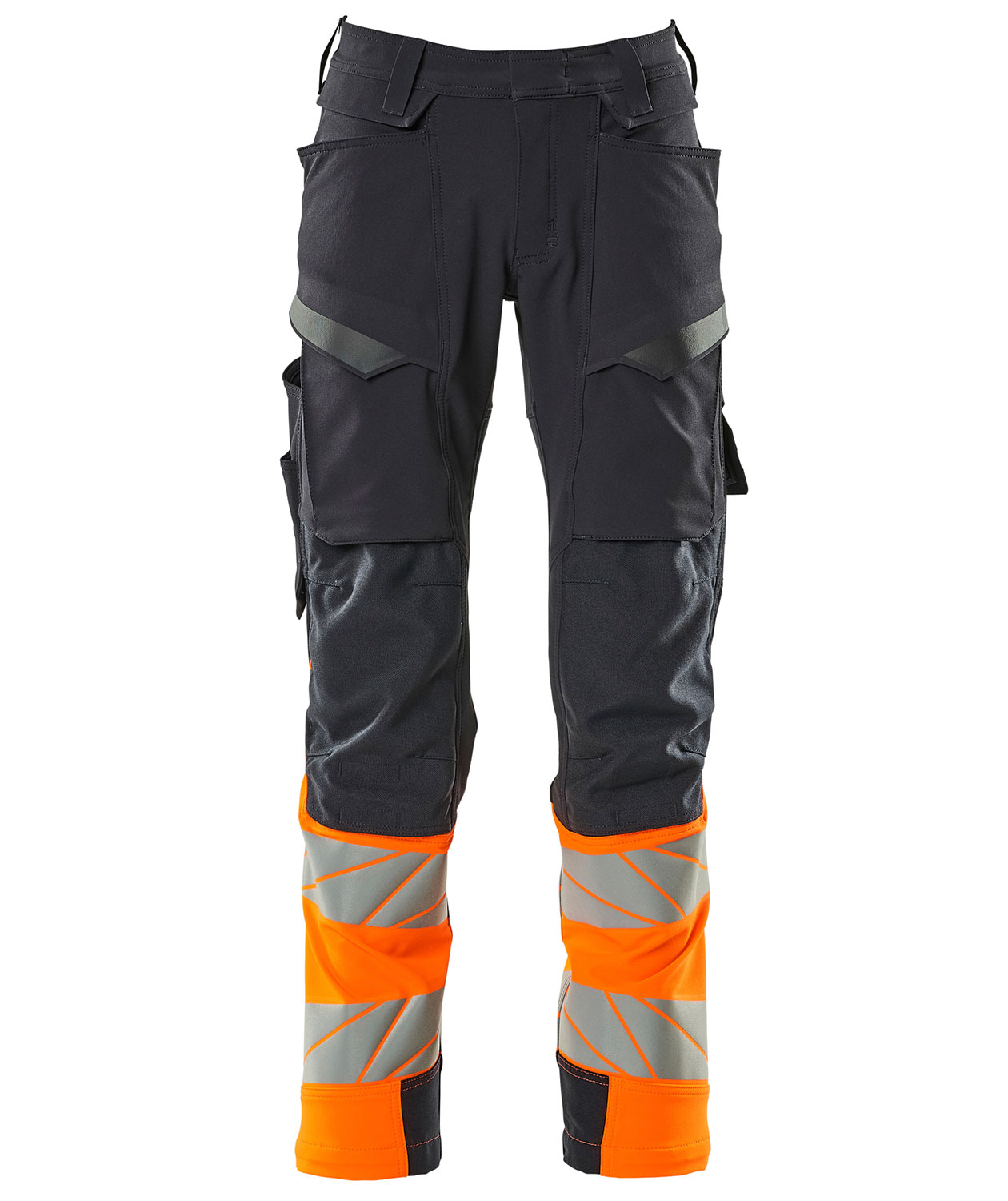 Mascot HiVis Stretch Zone Work Trousers YellowDark Navy Blue Various  Sizes305in Waist  30in Leg  MAD4TOOLSCOM
