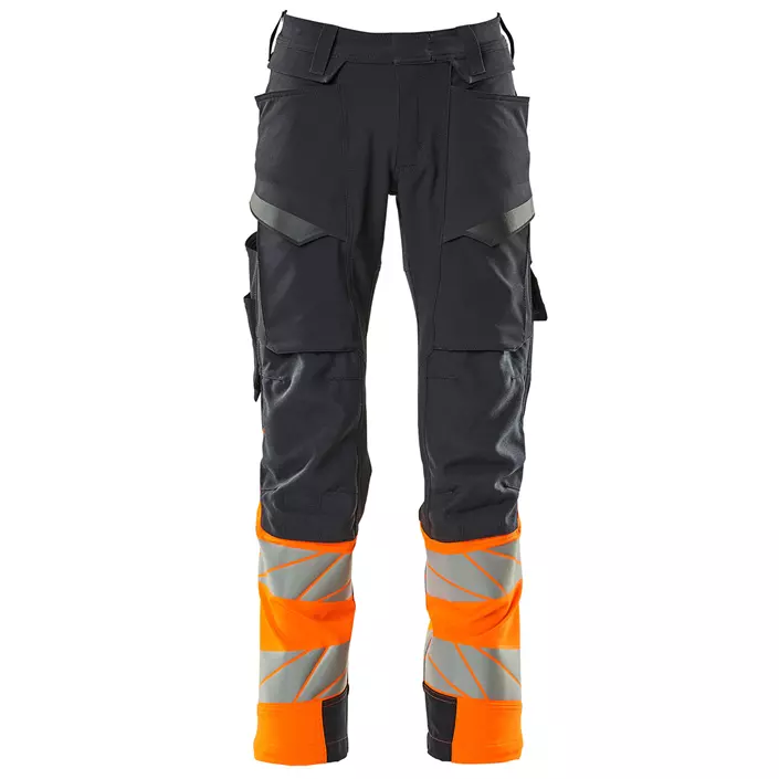 Mascot Accelerate Safe work trousers full stretch, Dark Marine Blue/Hi-Vis Orange, large image number 0