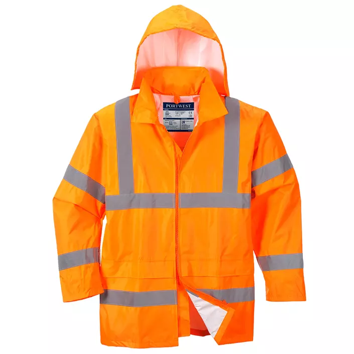 Portwest rain jacket, Hi-vis Orange, large image number 0
