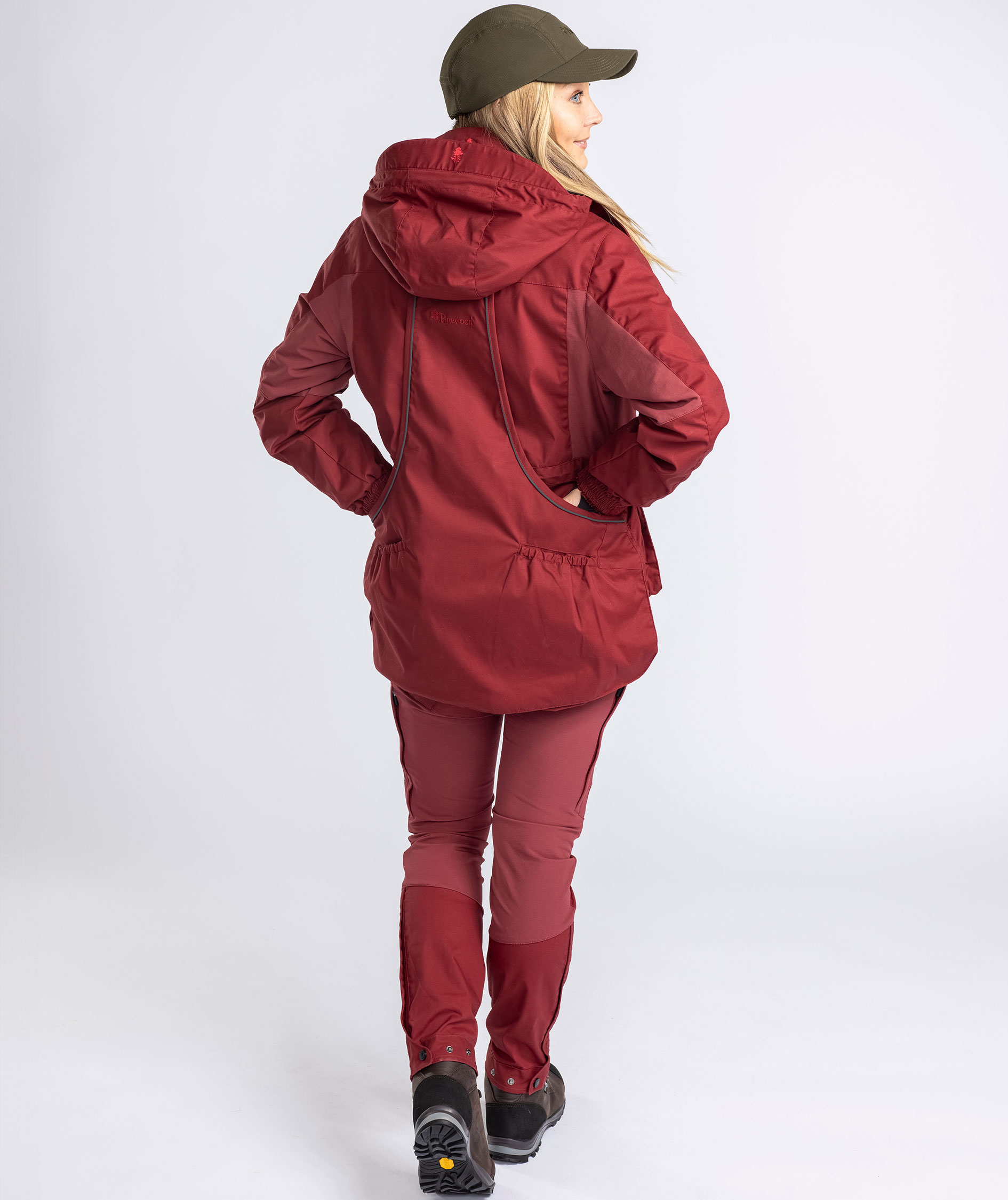 Pinewood Dog Sports Trainer damejakke, Dark Tomato/Dark Red, large image number 3