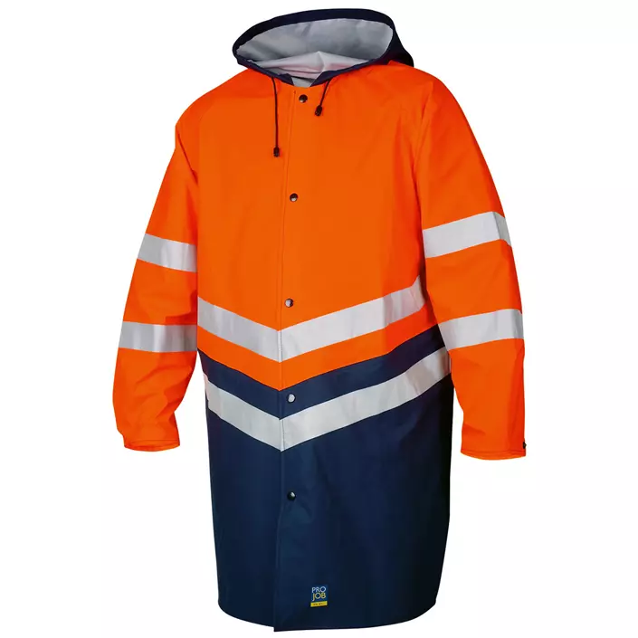 ProJob raincoat 6403, Hi-vis Orange/Marine, large image number 0