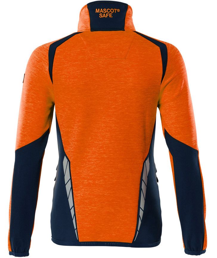 Mascot Accelerate Safe fleecetr&ouml;ja dam, Varsel Orange/M&ouml;rk Marinbl&aring;