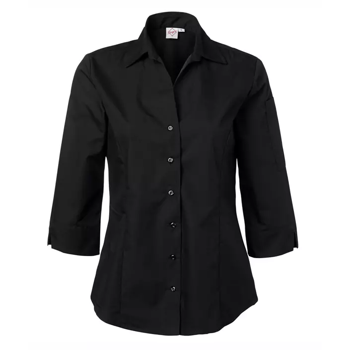 Segers women's shirt with 3/4 sleeves, Black, large image number 0