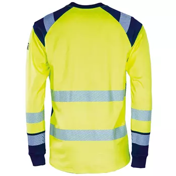 Tranemo langärmliges T-Shirt, Hi-Vis gelb/marine
