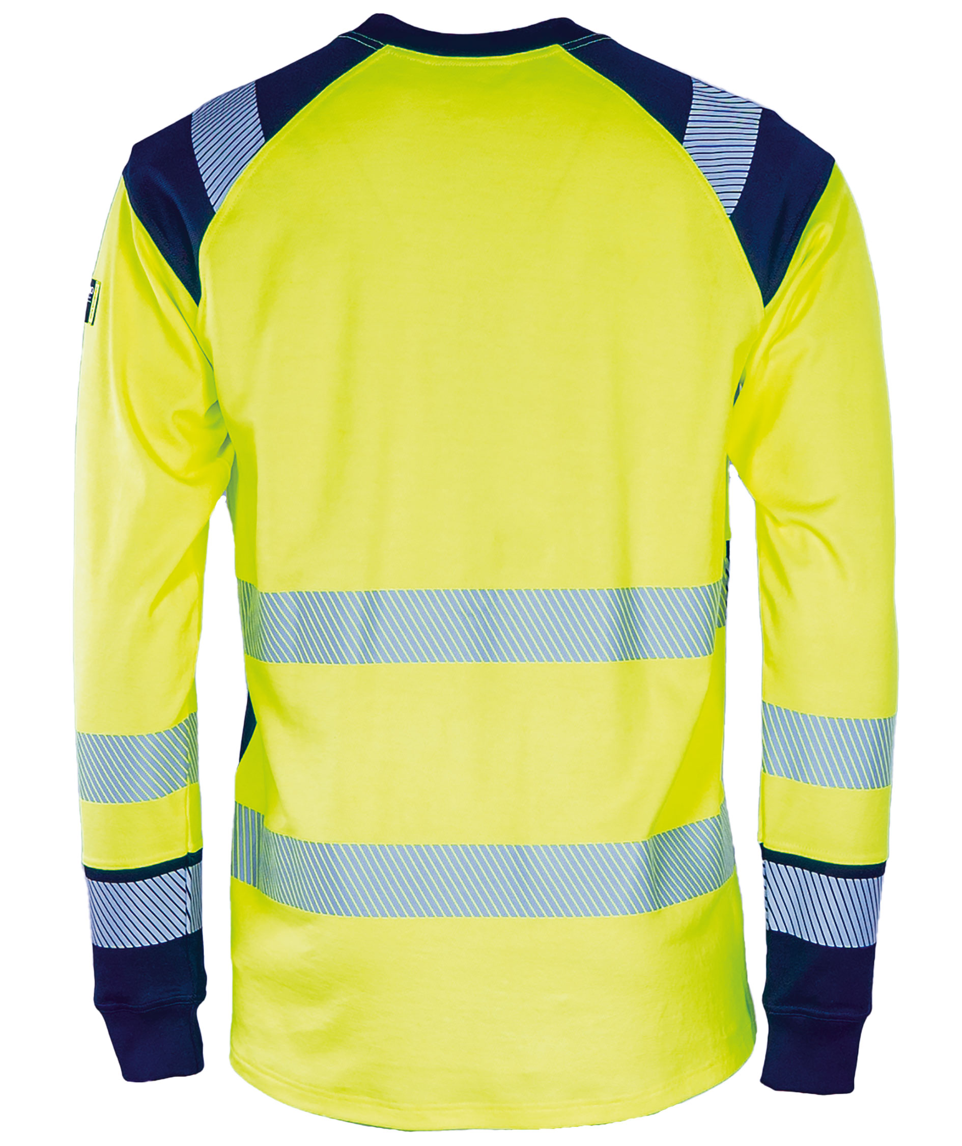 Tranemo lang&aelig;rmet T-shirt, Hi-Vis gul/marine