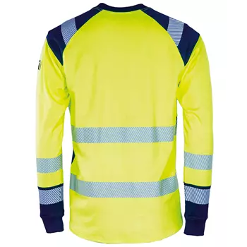 Tranemo langärmliges T-Shirt, Hi-Vis gelb/marine