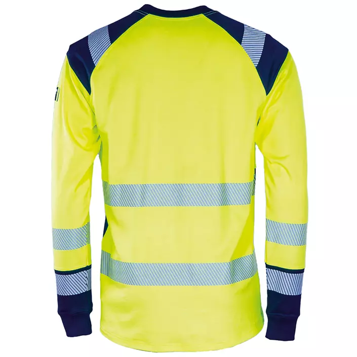 Tranemo långärmad T-shirt, Varsel yellow/marinblå, large image number 1