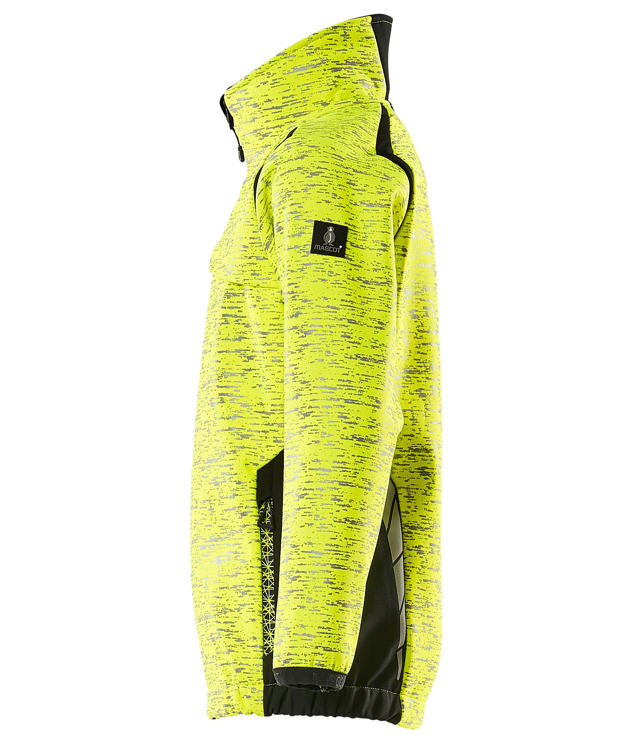Mascot Accelerate Safe softshell jacket for kids, Hi-vis Yellow/Black, large image number 4