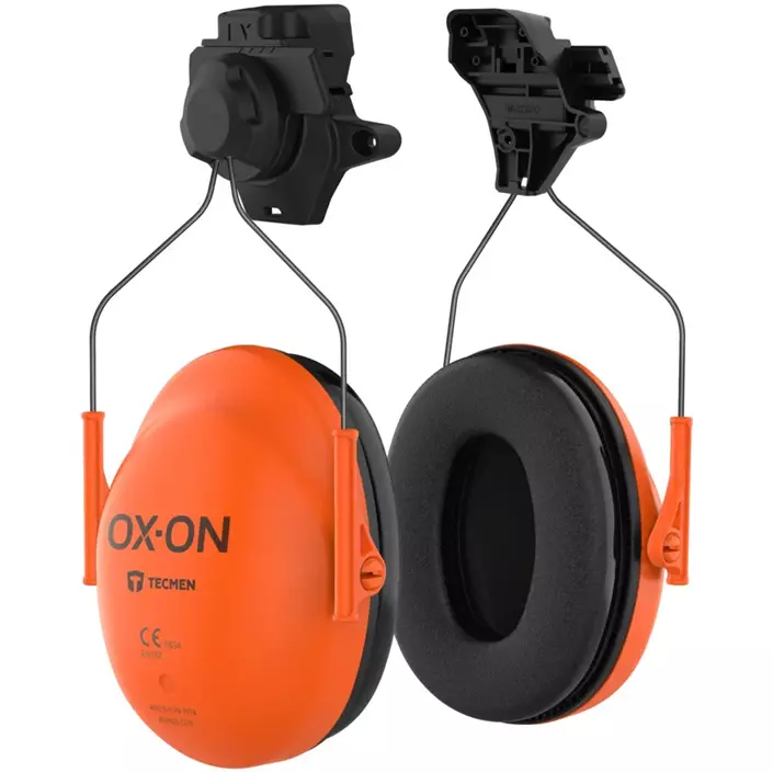 OX-ON Tecmen  f/G20 hørselvern til hjelmmontering, Oransje/Svart, Oransje/Svart, large image number 0