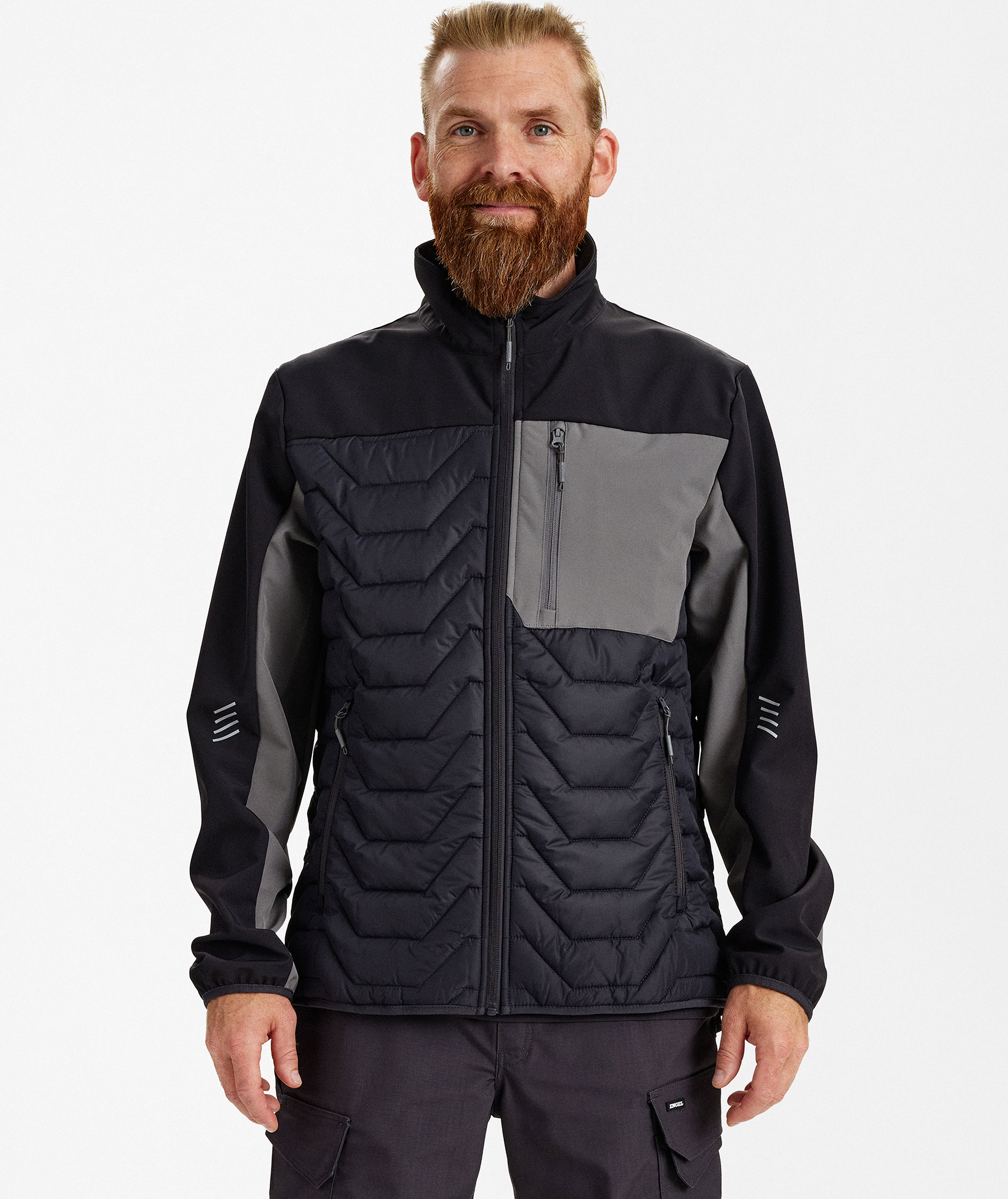 Engel Entire hybridjacka, Anthracite Grey/Black, large image number 1