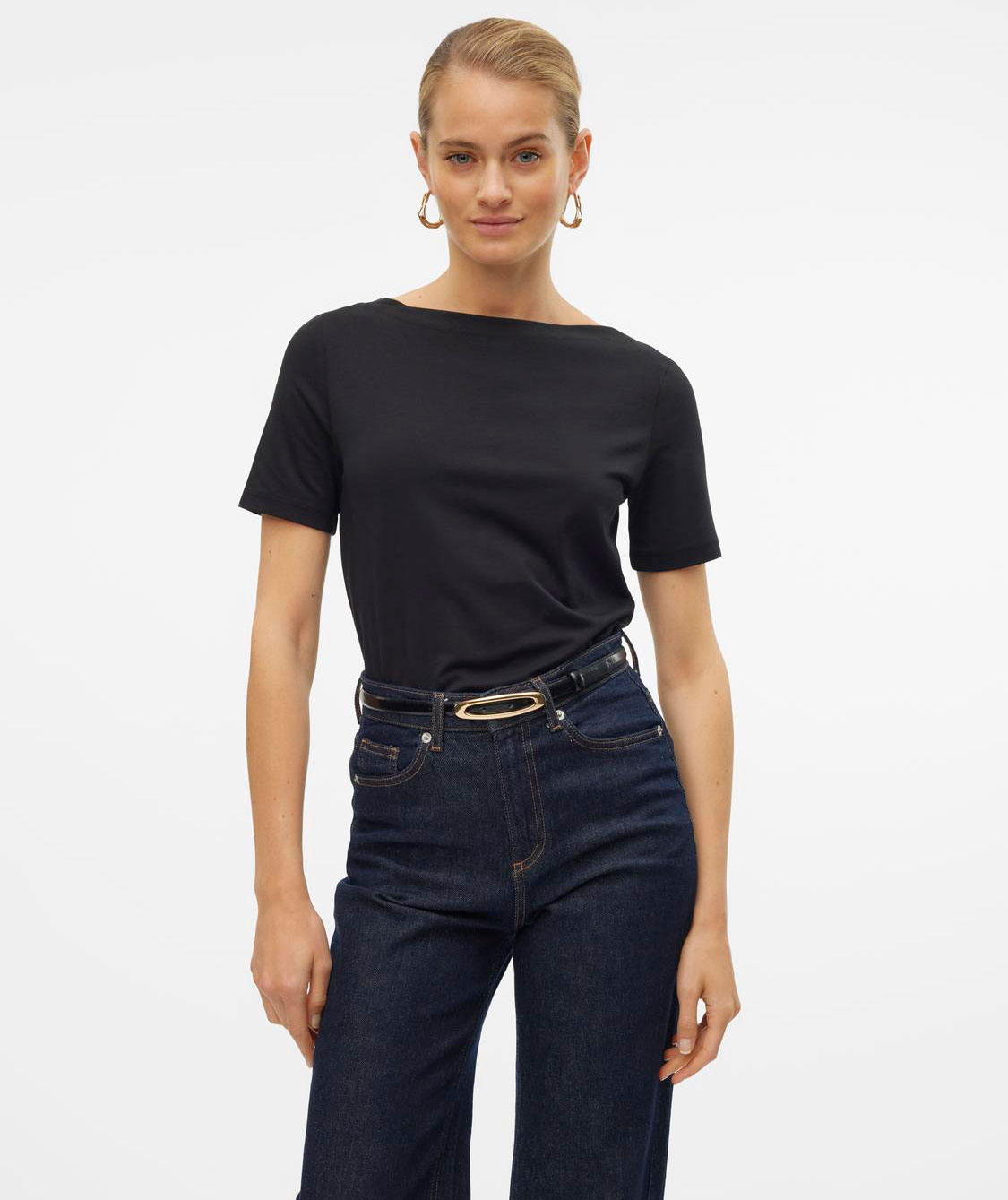 Vero Moda VMPANDA MODAL women's T-shirt, Black