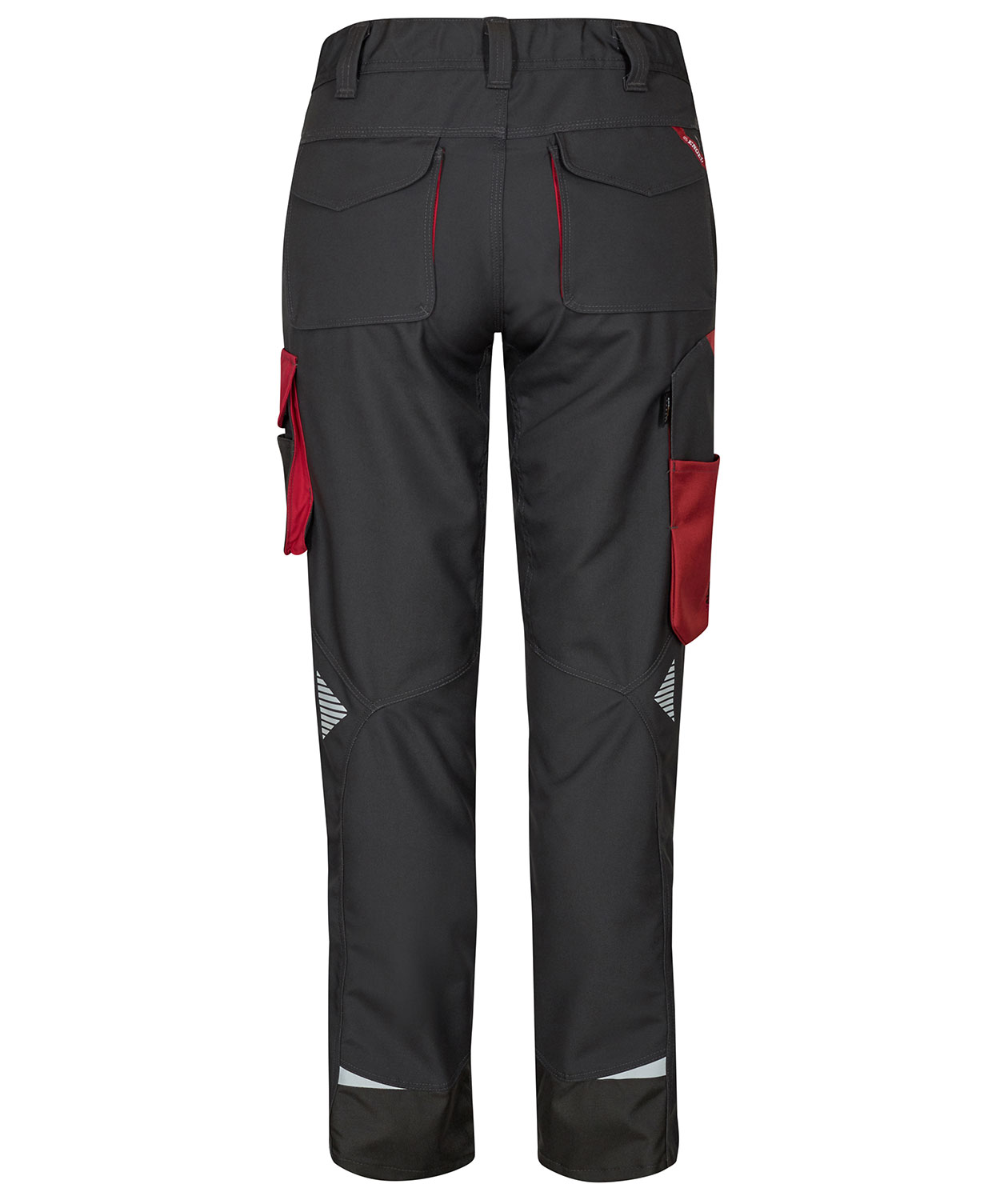 Engel Galaxy dame arbejdsbukser, Antracitgr&aring;/Tomato Red