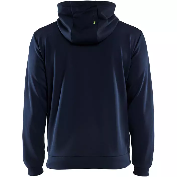 Blåkläder Unite hoodie, Mörk Marinblå/Hi-Vis Gul, large image number 2