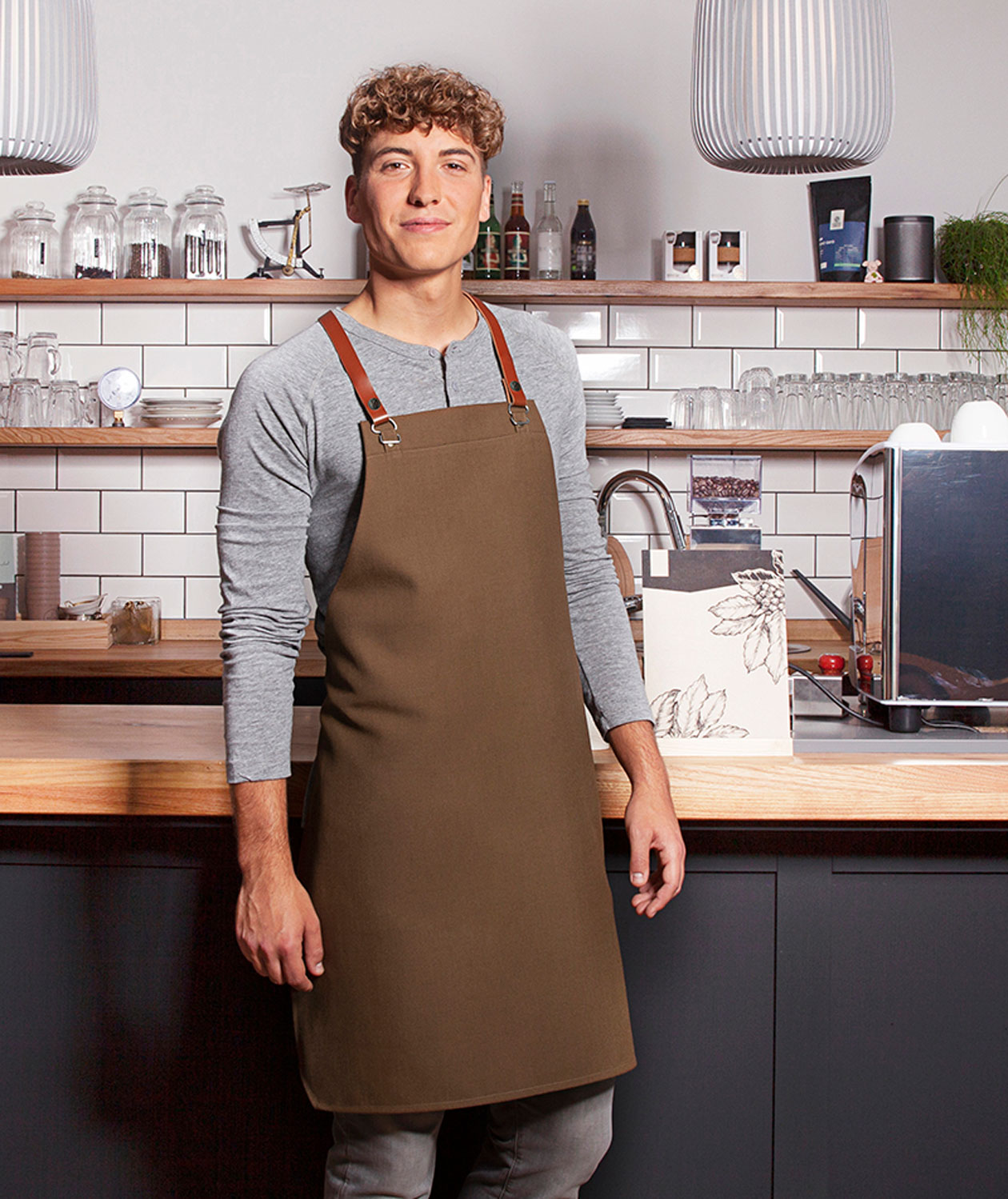 Karlowsky Recycled brystlommeforkle, Cinnamon, Cinnamon, large image number 1