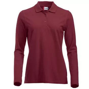 Clique Classic Marion long-sleeved women's polo shirt, Bordeaux