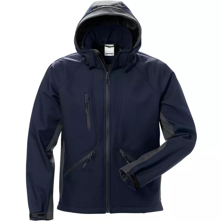 Fristads Acode WindWear softshell jacket 1414, Marine Blue/Grey, large image number 0