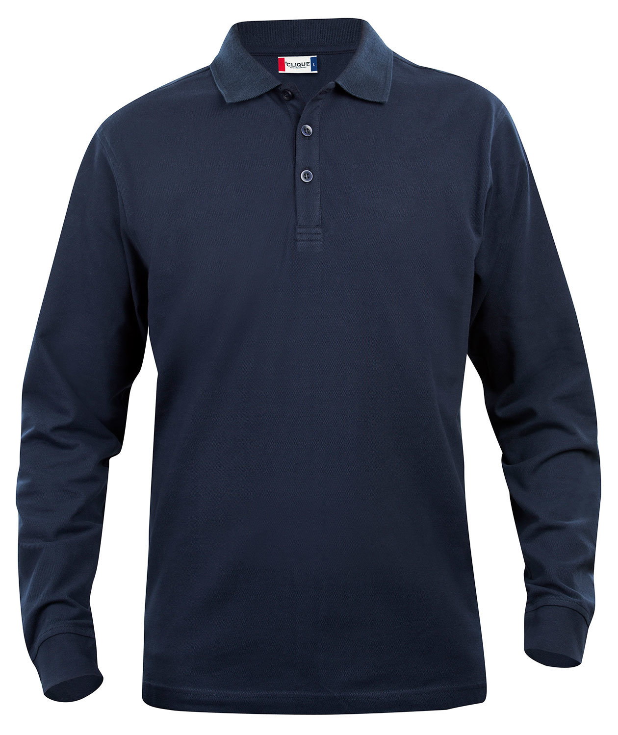 Clique Classic Lincoln long-sleeved polo, Dark navy
