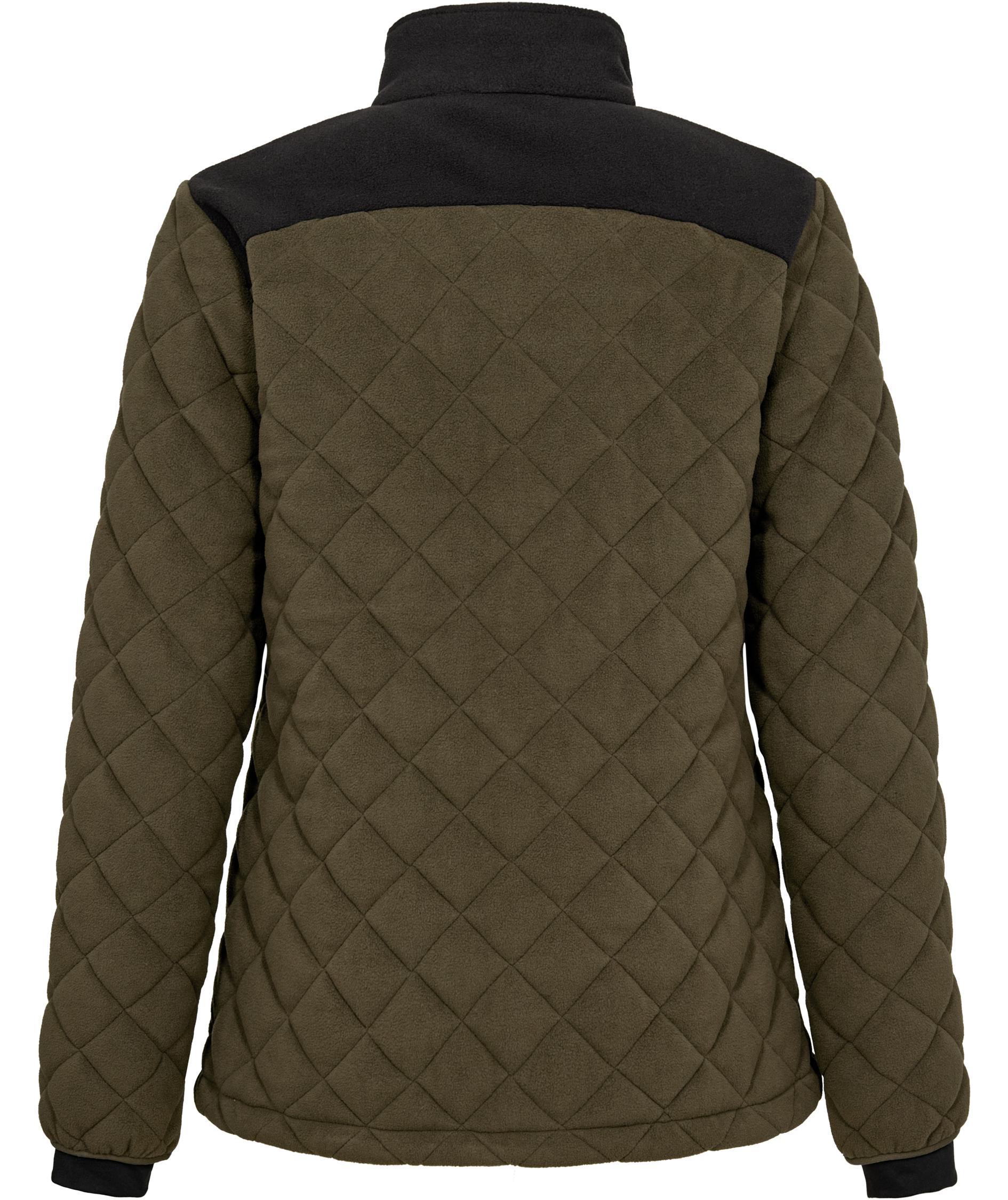 Engel Entire Damen Steppfleecejacke, Forest Green/Black, large image number 3