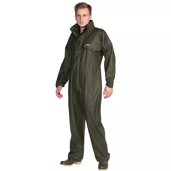 Ocean Weather Comfort rain coveralls, Olive Green, large image number 0