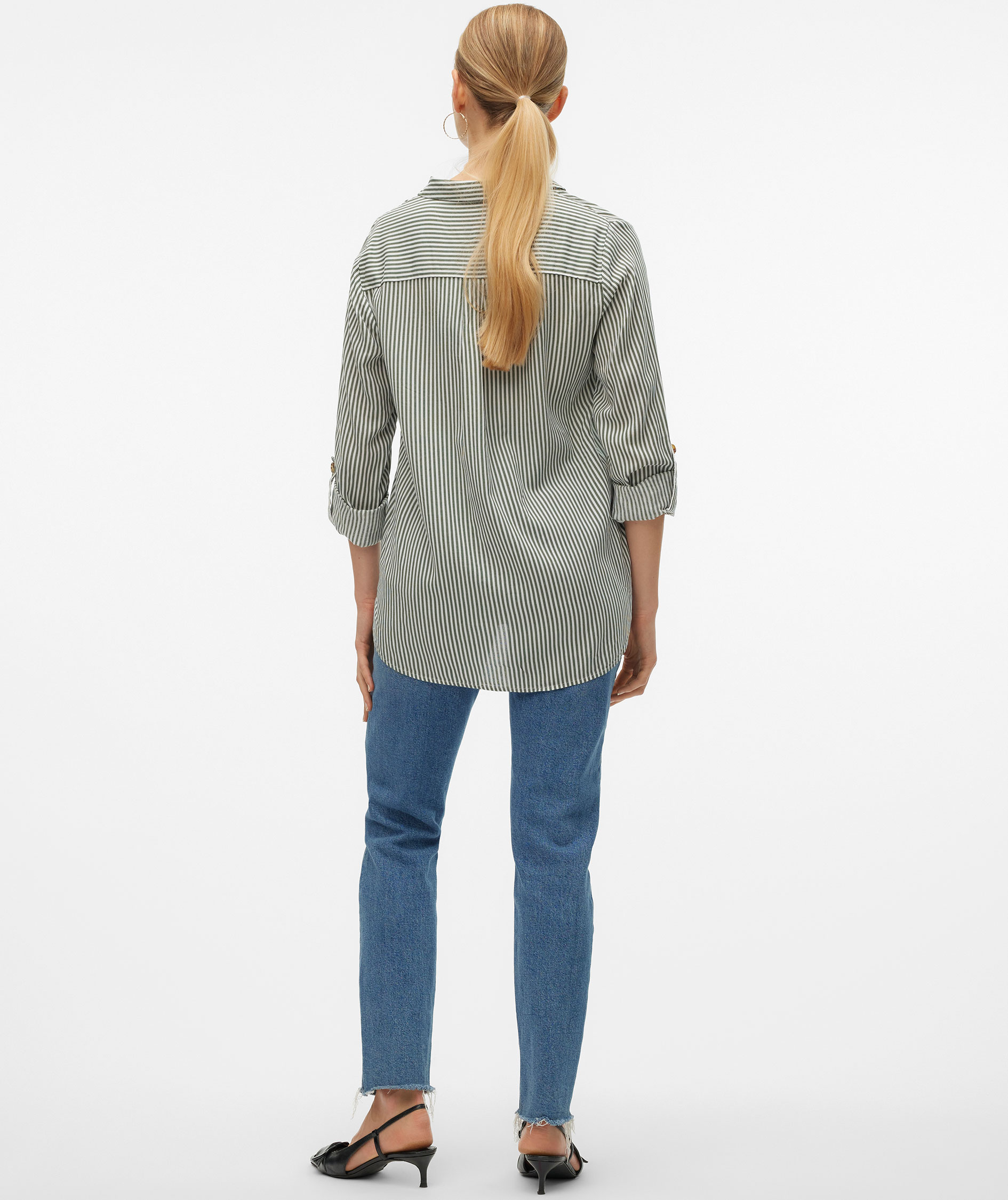 Vero Moda VMBUMPY women's shirt, Laurel Wreath Stripe, large image number 2