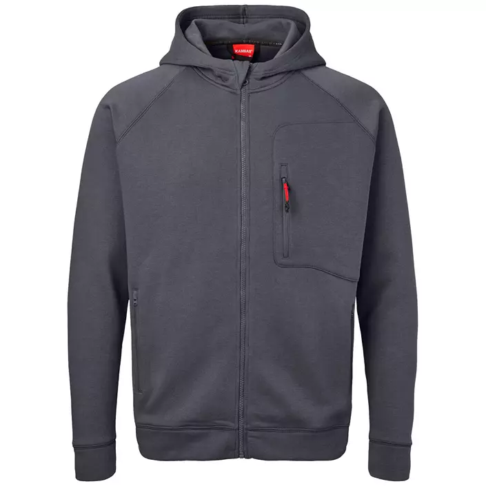 Kansas Icon X hoodie with zip, Dark Grey, large image number 0