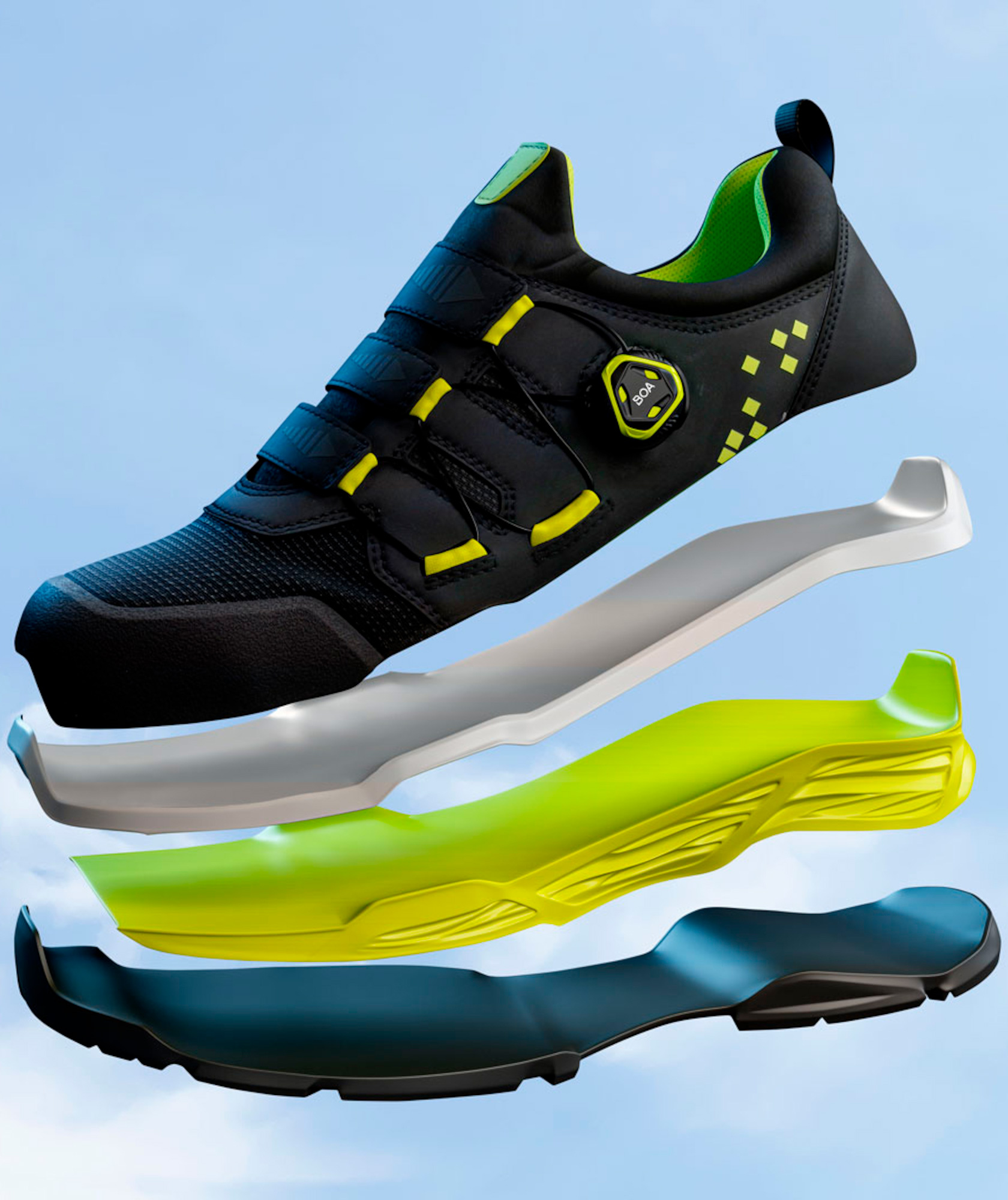 Jalas 2058 TIO safety shoes S1P, Black/Yellow, large image number 4