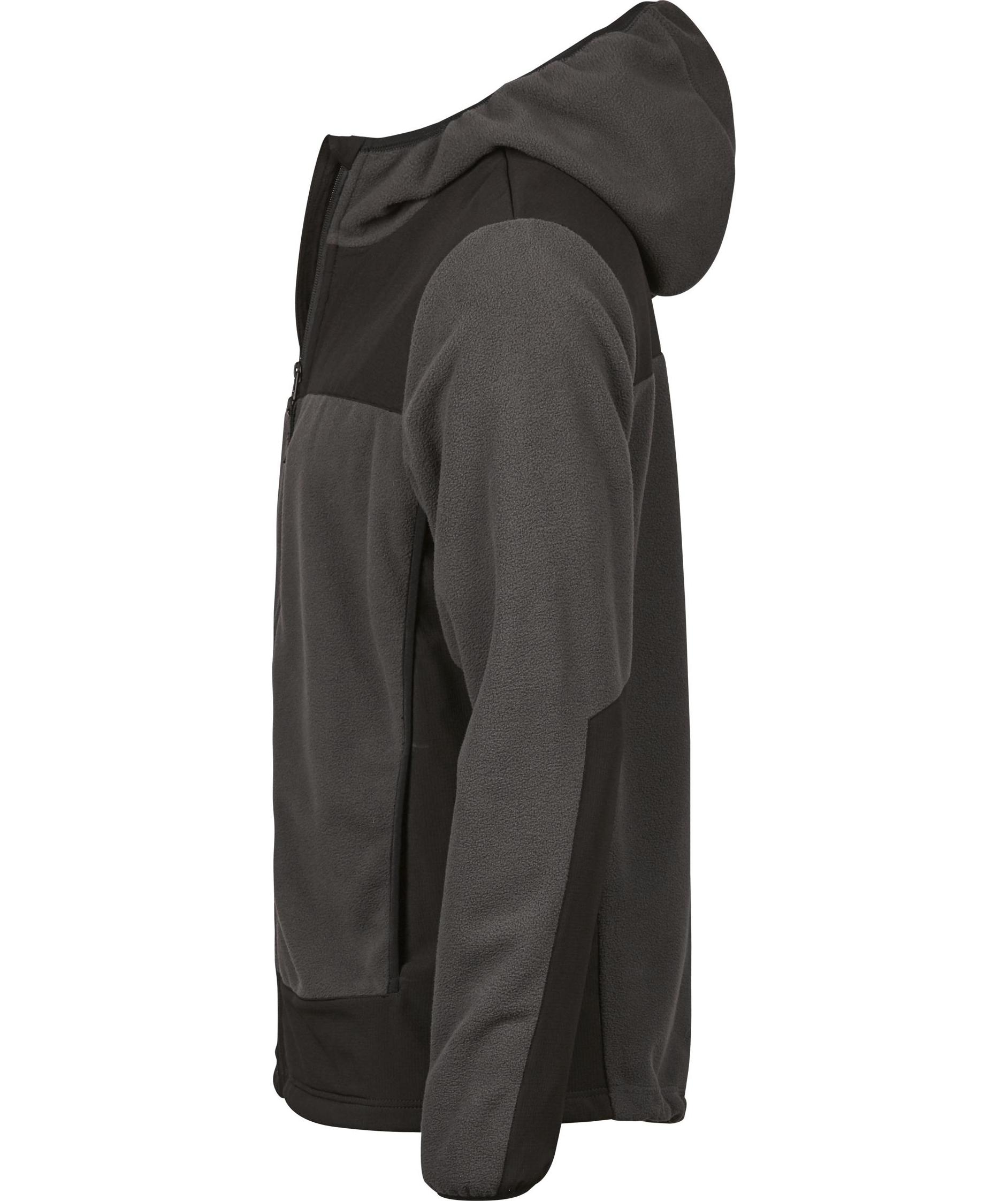Tee Jays Mountain Hooded Fleecejacka, Asphalt/svart, large image number 3