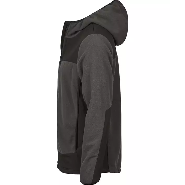 Tee Jays Mountain Hooded fleece jacket, Asphlt/black, large image number 3