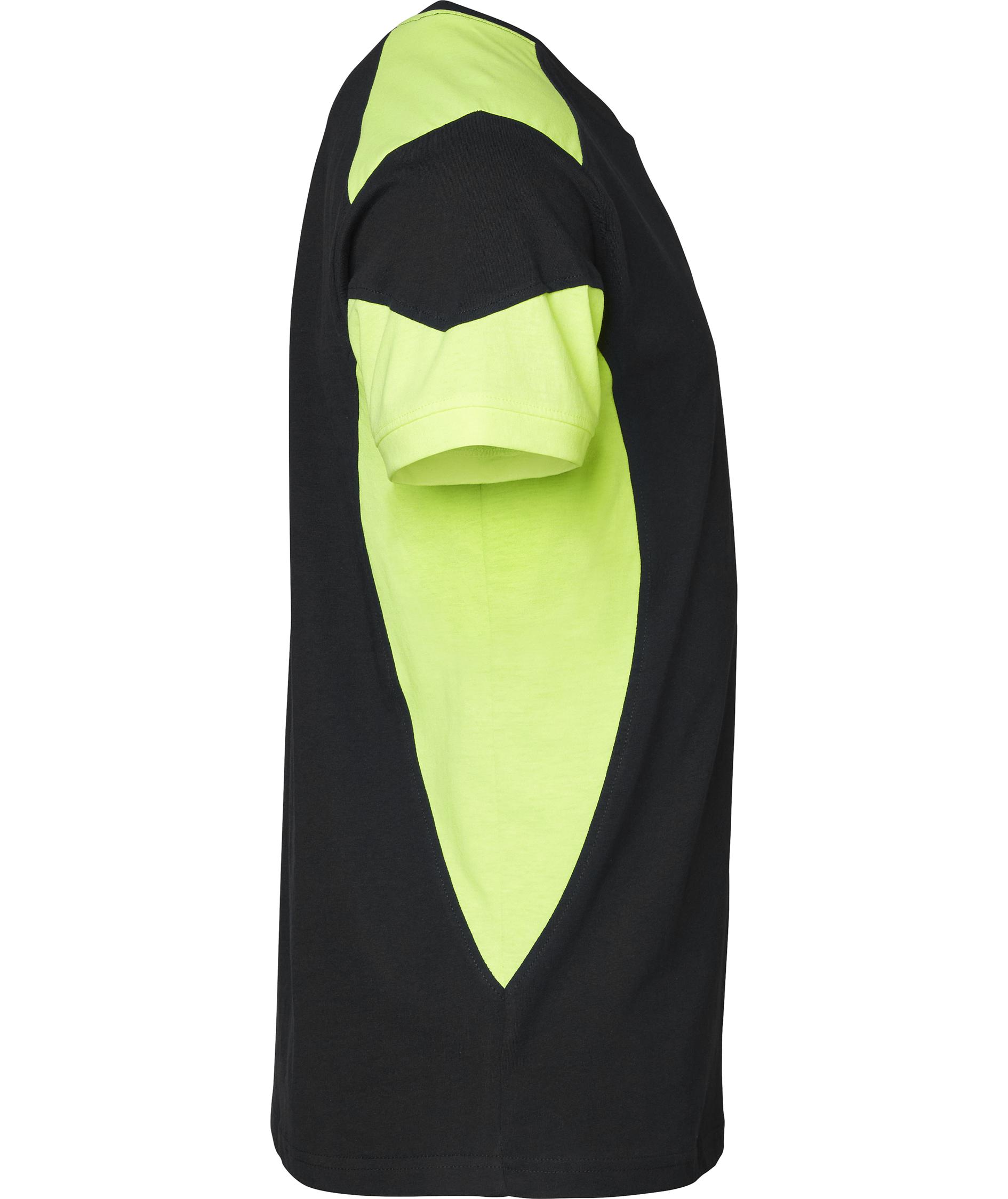 Top Swede T-shirt 210, Sort/Hi-Vis Gul, large image number 2