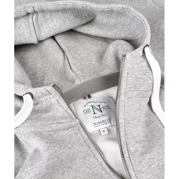 Nimbus Williamsburg women's hoodie with full zipper, Grey melange, large image number 3