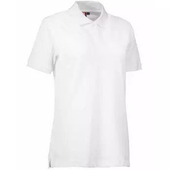 ID Damen Poloshirt mit Stretch, Weiß