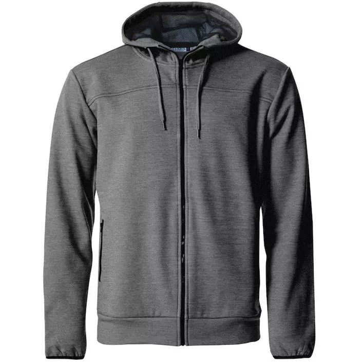 Clique Ottawa sweat hættetrøje med lynlås, Gråmeleret, large image number 0