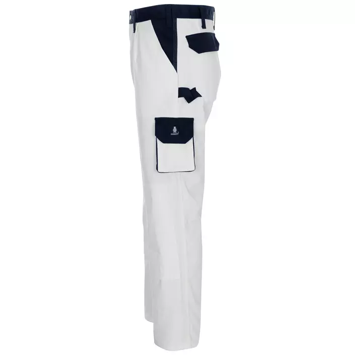 2nd quality product Mascot Image Palermo work trousers, White/Marine, large image number 1