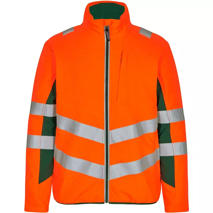 Engel Safety quiltet jakke, Hi-vis Orange/Grøn, large image number 0