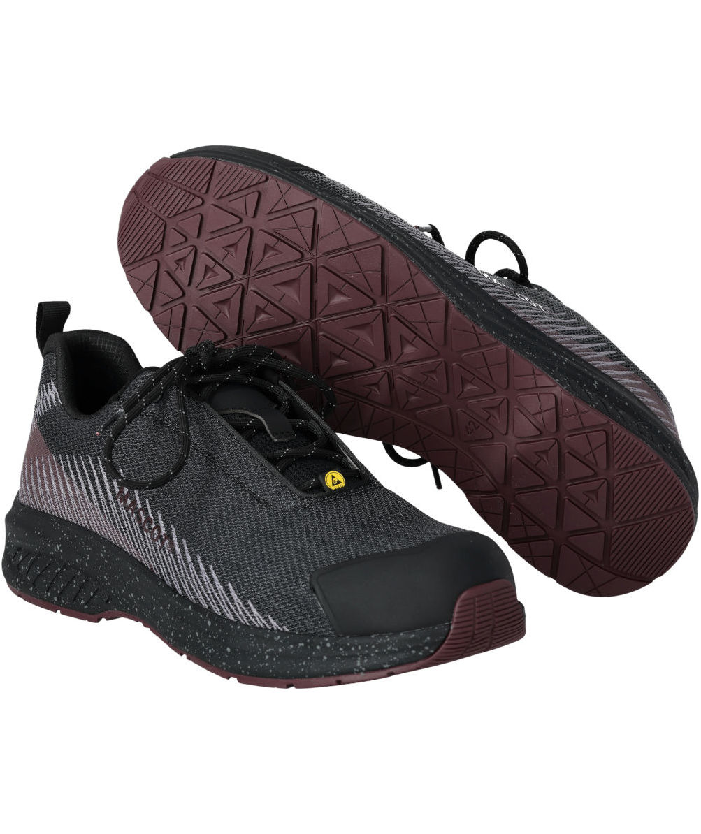Mascot Customized safety shoes S1PS, Stone grey/burgundy, Stone grey/burgundy, swatch