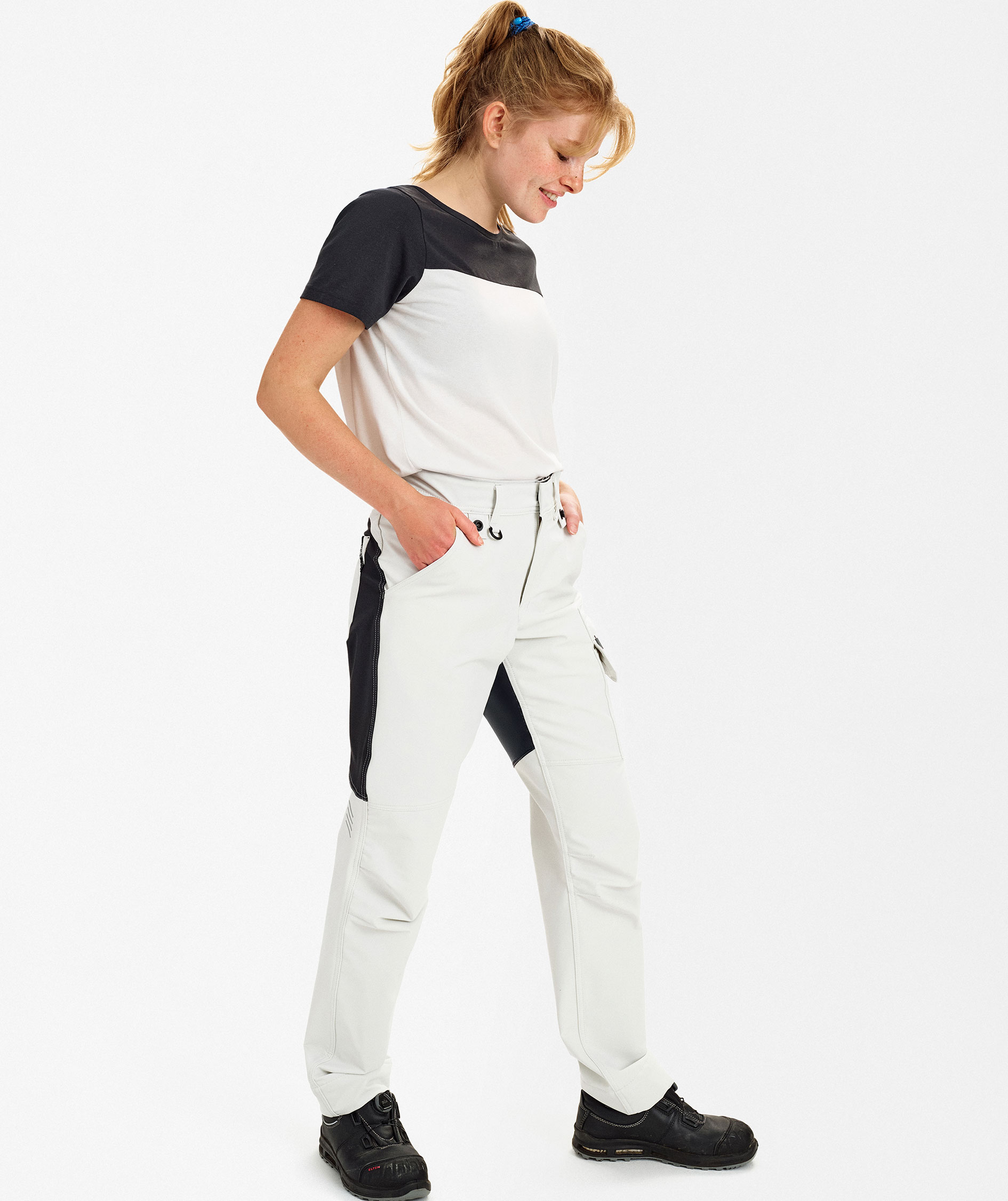 Engel Entire women's service trousers full stretch, Bone White/Anthracite Grey, large image number 5