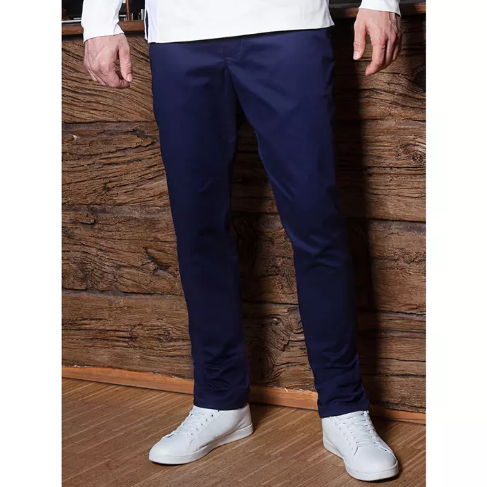 Karlowsky chino trousers with stretch, Navy, large image number 1