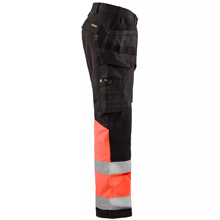 Blåkläder craftsman trousers, Black/Hi-Vis Red, large image number 3