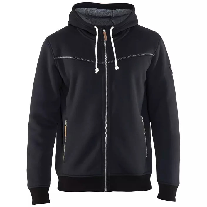 Blåkläder hoodie with pile lining, Black, large image number 0