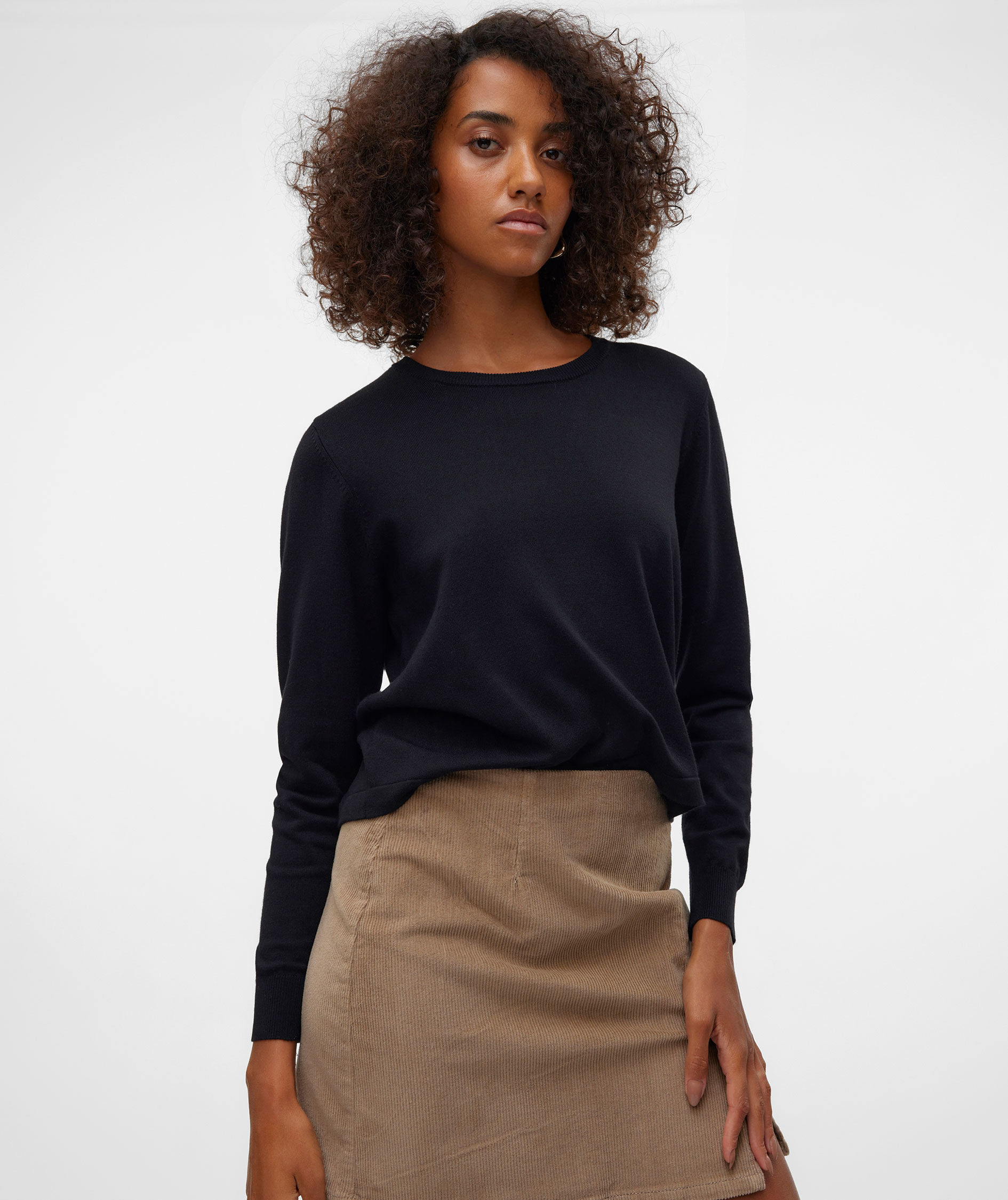 Vero Moda VMSILJE women's knitted pullover, Black